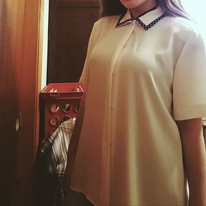 Collared button down blouse